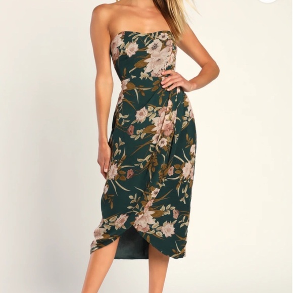 Lulus Dresses & Skirts - Lulu's Teal and Pink Floral Dress